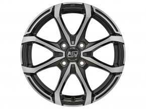 MSW X4 6x16 4/100 ET 44 GLOSS BLACK FULL POLISHED