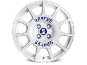 Sparco TERRA 7x16 4/100 ET 42 WHITE + BLUE LETTERING