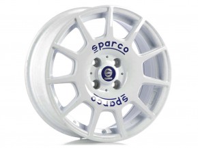 Sparco TERRA 7x16 4/100 ET 42 WHITE + BLUE LETTERING