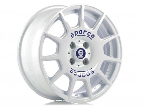 Sparco TERRA 7x16 5/100 ET 35 WHITE + BLUE LETTERING