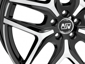 MSW 40 8x18 5/112 ET 48 GLOSS BLACK FULL POLISHED
