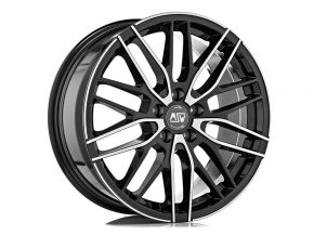 MSW 72 7x17 5/108 ET 45 GLOSS BLACK FULL POLISHED